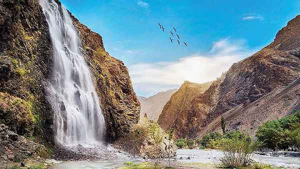 Tribute to Nature's Artistry Skardu Waterfall